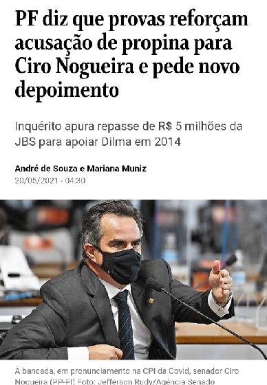  SENADOR Ciro Nogueira recebeu um presente indesejável no dia em que o seu amigo Jair Bolsonaro visita o Piauí