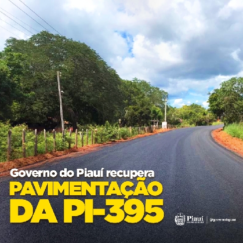  GOVERNO do Piauí executa obras de recuperação na PI-395, trecho que liga Palmeira do Piauí à BR-135